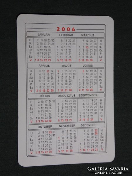 Card calendar, pellérd meat processor, sausage, salami, 2006, (3)