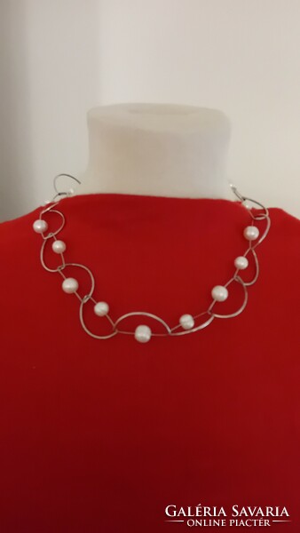 Art deco silver necklaces