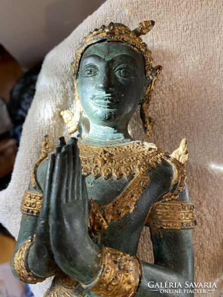 Bronz thai buddhista templomőr szobor