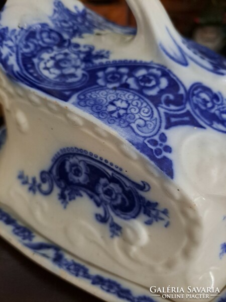 Angol antik porcelán sajttartó