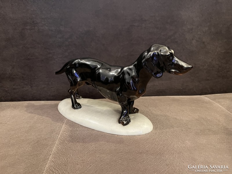 Herend porcelain dachshund