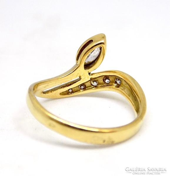 Stoned gold ring (zal-au118320)