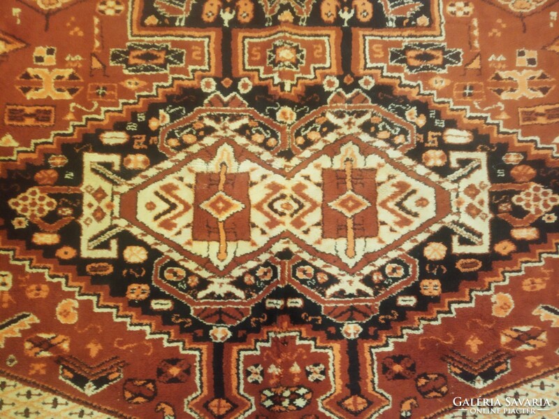 Caucasian patterned carpet with animal figures