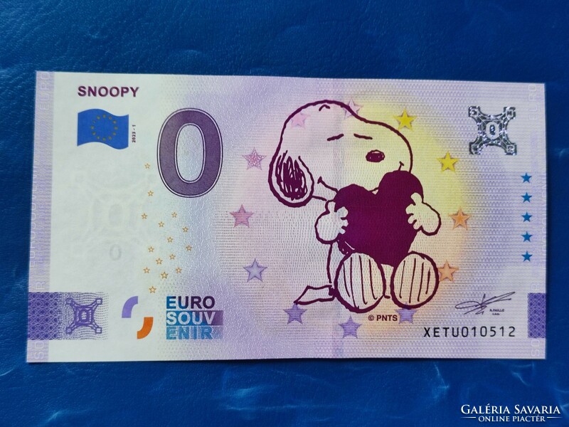 Germany 0 euro 2023 snoopy! Rare commemorative paper money! Unc