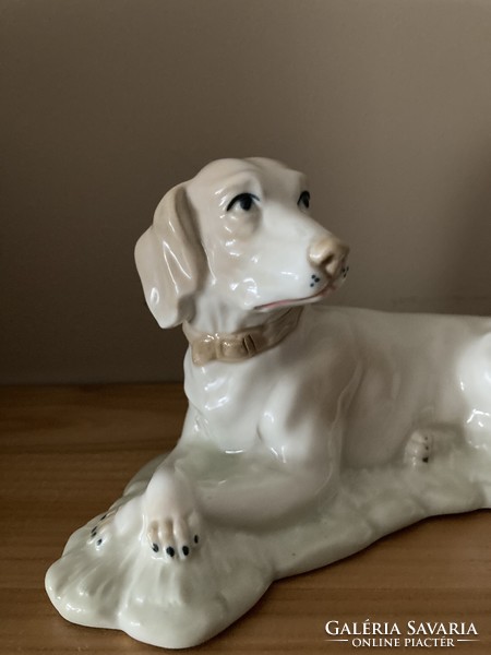 Lladro porcelain reclining dog figure