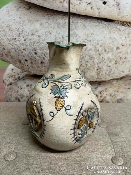 Dreher malt hungary gorka gauze painted - glazed ceramic jug a66