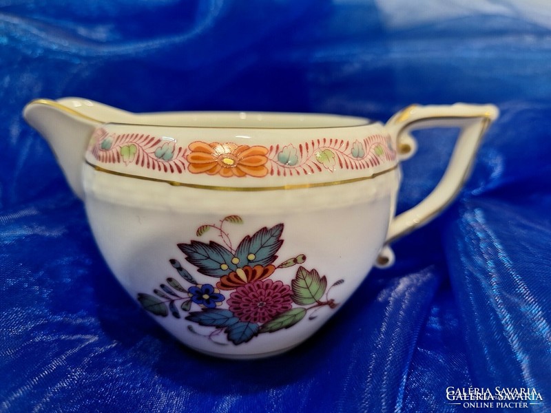 Herend Indian basket with pattern, milk jug. Hand painted.