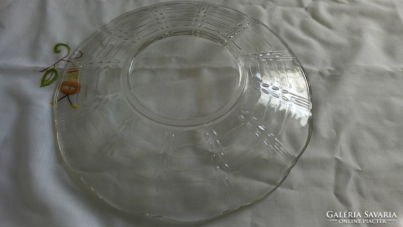 Retro glass bowl, round serving bowl (glass) 1.