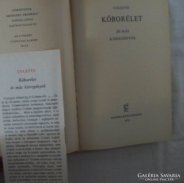 A Világirodalom Remekei – Colette: Kóborélet és más kisregények (Európa, 1972)
