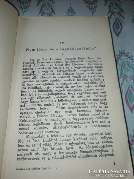 Upton Sinclair's Dragon's Teeth is the only authorized Hungarian edition from the collection
