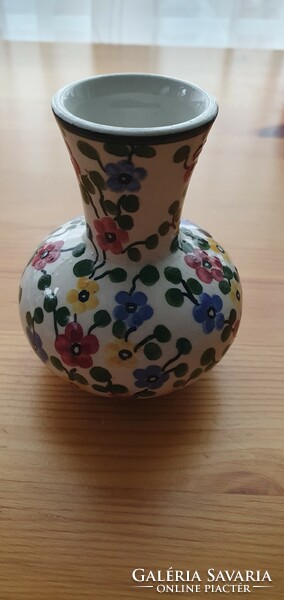 Small antique majolica vase