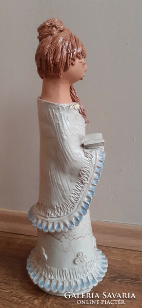Ceramic statue, Saint Catherine of Antalfin
