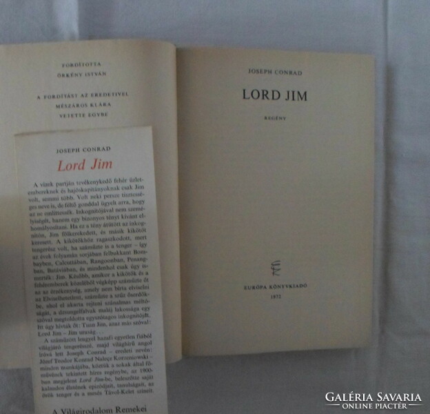 A Világirodalom Remekei – Joseph Conrad: Lord Jim (Európa, 1972)