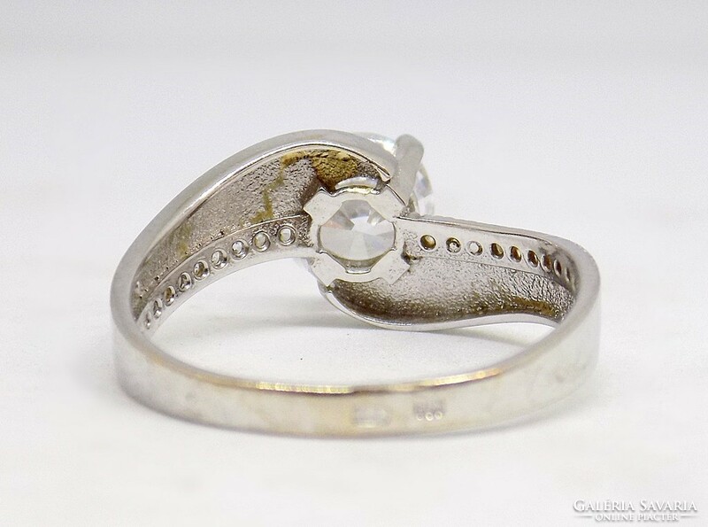 White gold stone ring (zal-au121573)