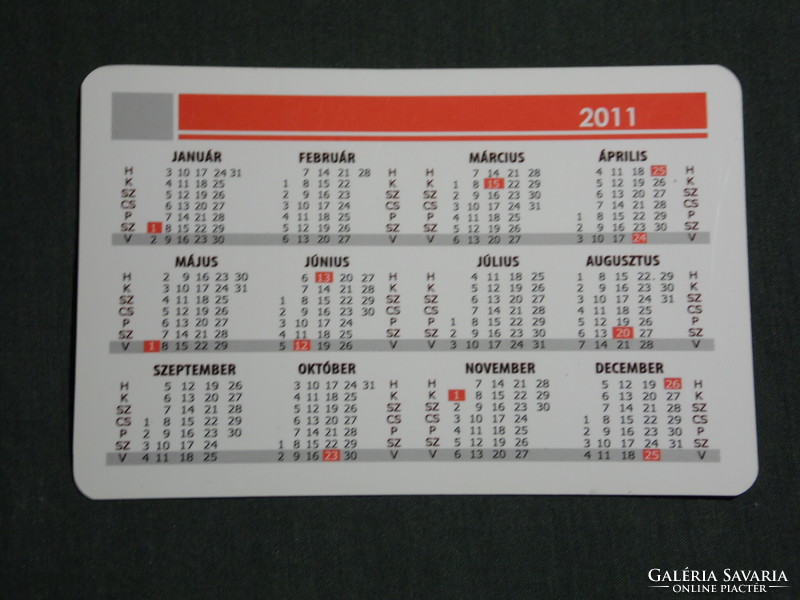 Card calendar, mecseknádasd savings association, branch building, 2011, (3)