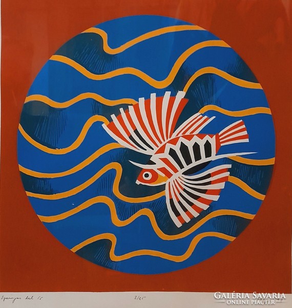 György Hegyi (1922 - 2001) - winged fish, 1991
