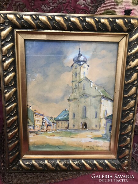 The Demeter church in Szeged balog m. After watercolor, paper