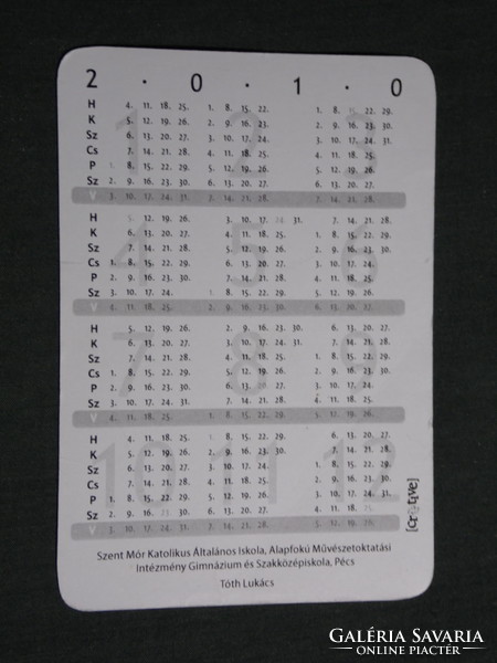 Card calendar, Szent Mór general vocational secondary school, Pécs, graphic artist, children's drawing, 2010, (3)