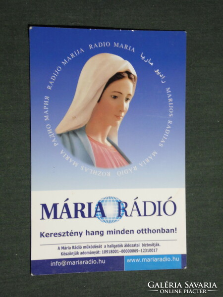 Card calendar, religion, Maria radio, Budapest, 2012, (3)