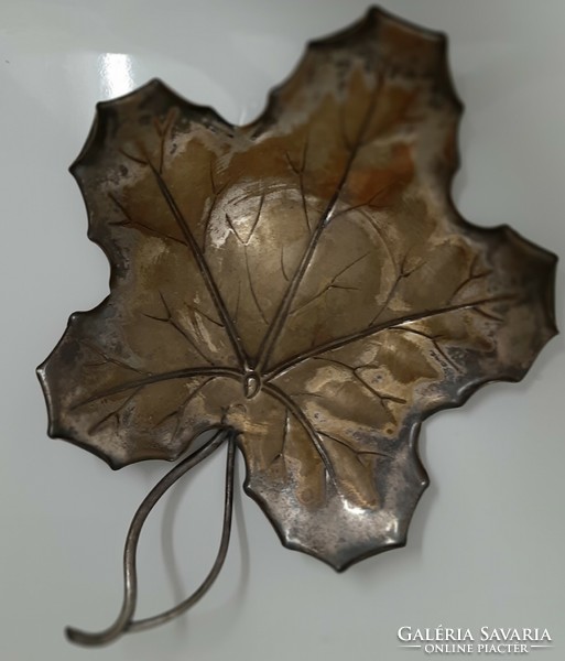 Nice large metal leaf / table offering / wall decoration