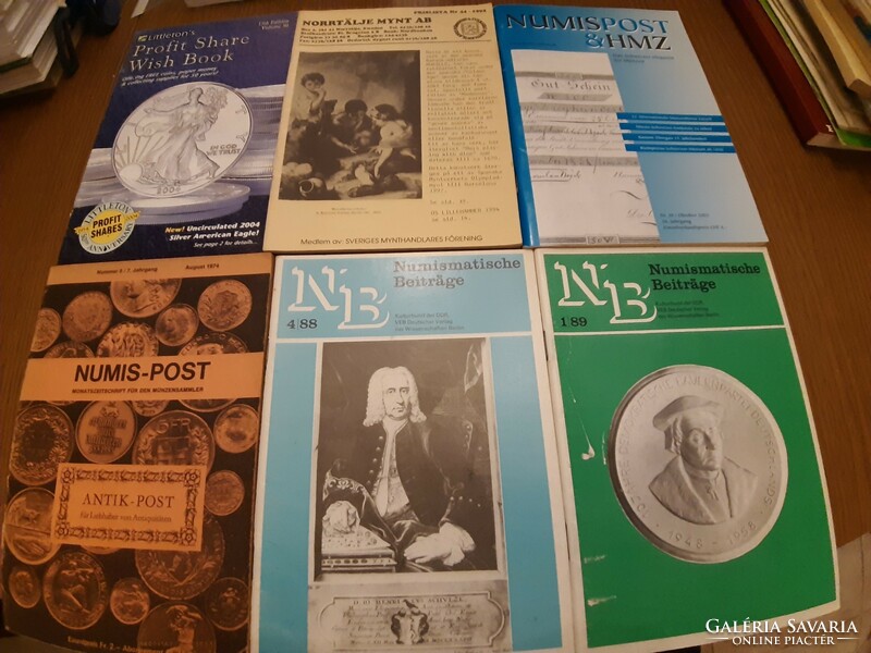Numismatic newspapers 6 pieces