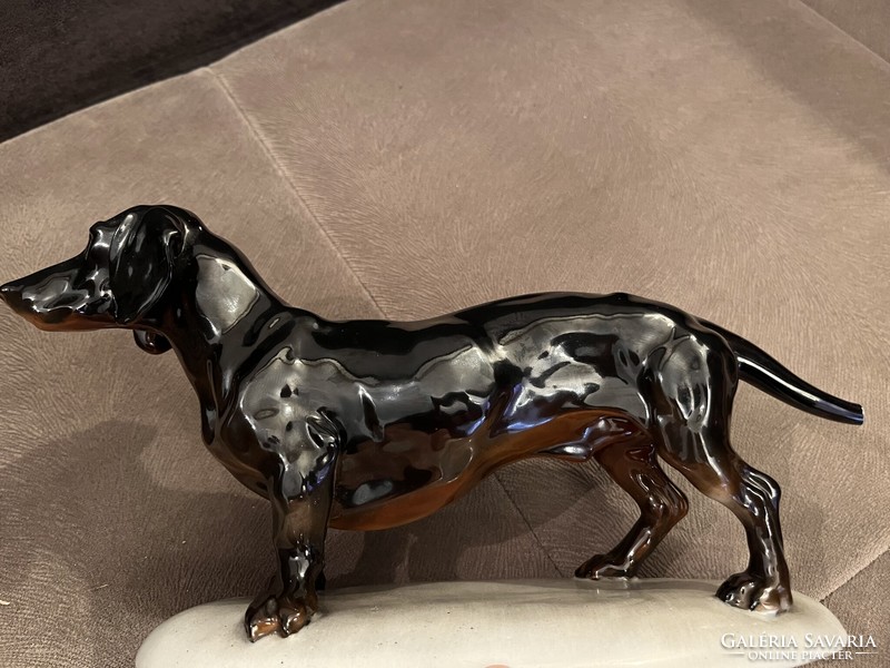 Herend porcelain dachshund