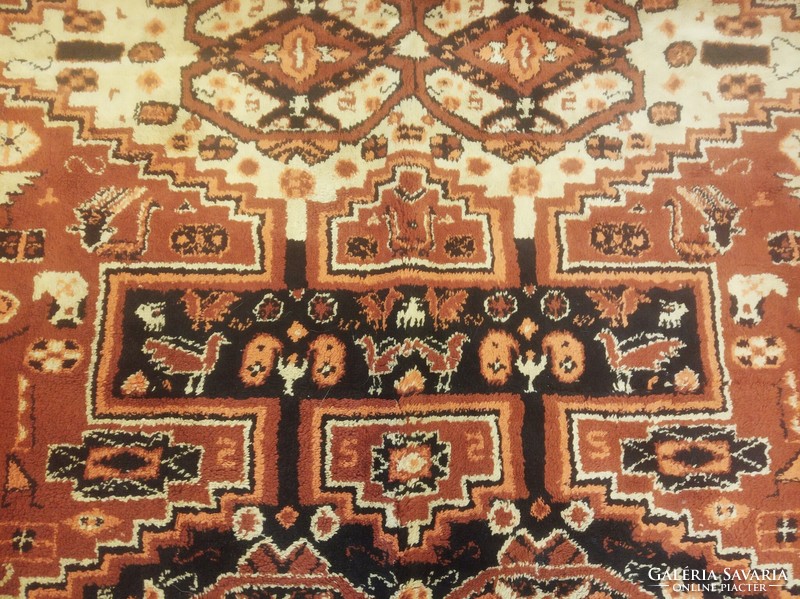 Caucasian patterned carpet with animal figures