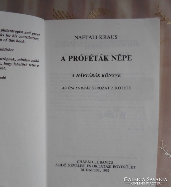 Naftali Kraus: A próféták népe – a háftárák könyve (Az ősi forrás 2., 1992)