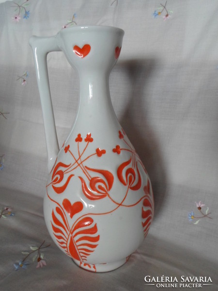 Retro zsolnay vase with handles, jug vase