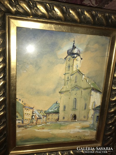 The Demeter church in Szeged balog m. After watercolor, paper