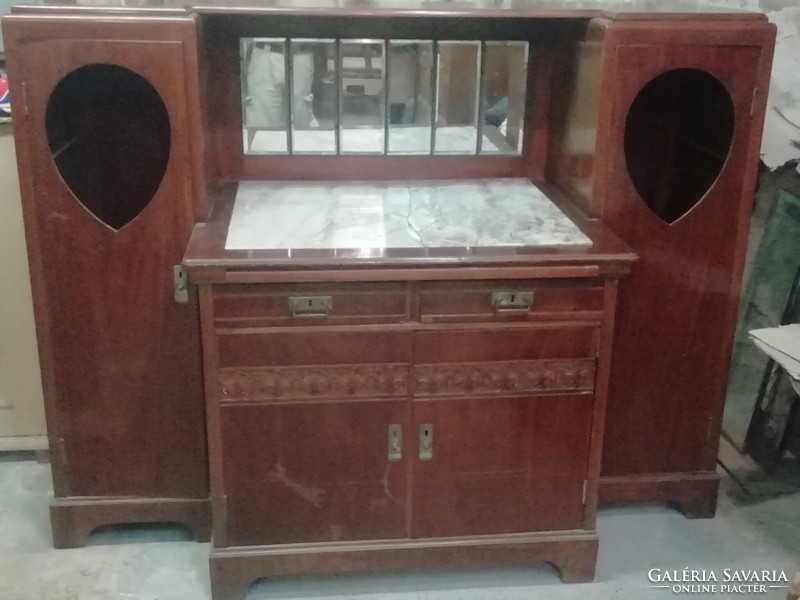 Art Nouveau sideboard, 120 cm high