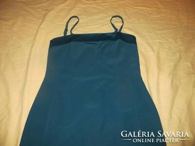 Green strappy dress blue leaf 10/36 h: 96 cm mb: 80-84 cm