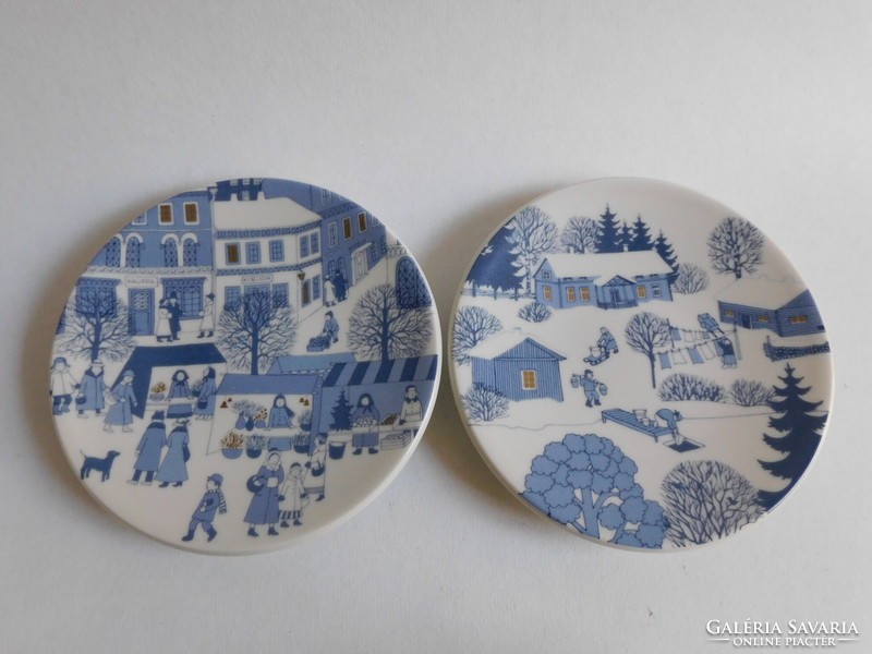 Rare Arabic Christmas decorative plates - 2 pieces - 12 cm