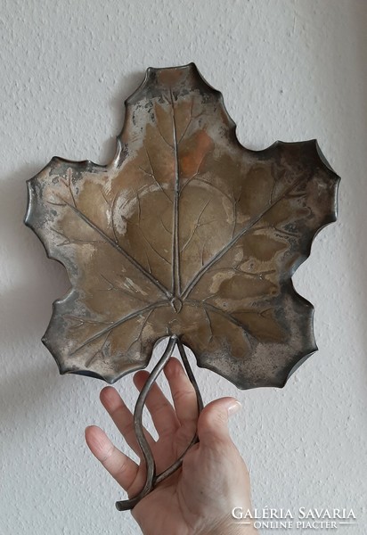 Nice large metal leaf / table offering / wall decoration