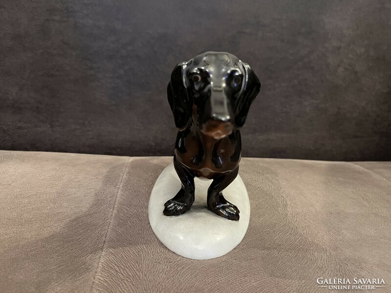 Herend porcelain dachshund