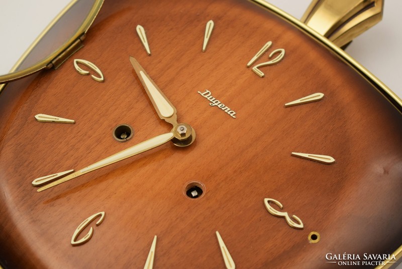 Retro dugena wall clock / old / mid century clock / mechanical
