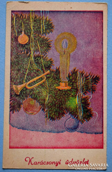 Régi Karácsonyi üdvözlő képeslap