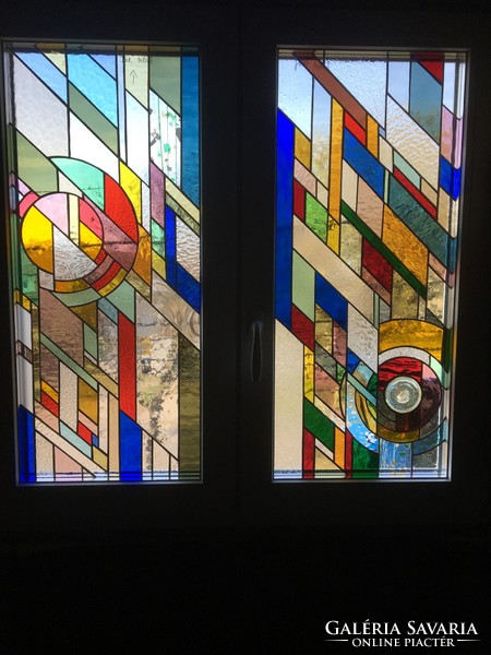 Colored door and window glass