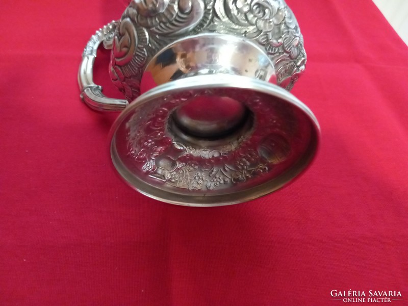 Antik ezüst (1846) Biedermeier fedeles kupa belső aranyozással !Fertőszögi Péter﻿ tanúsítvány!