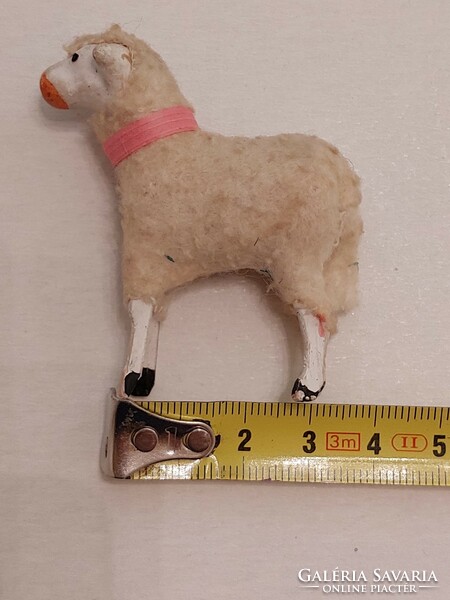 Régi karácsonyi bárányka kézműves vintage mini lány bárány