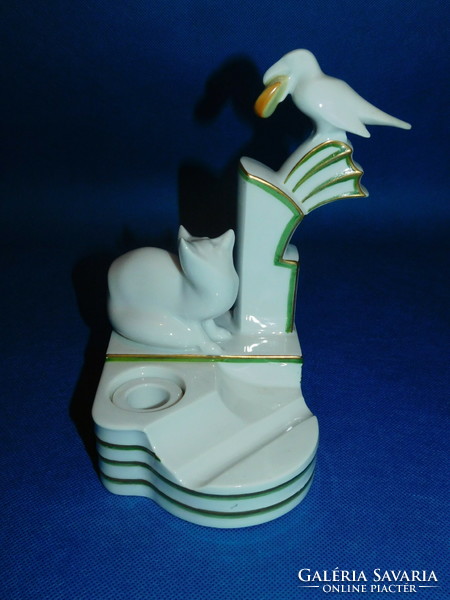 Zsolnay artdeco raven and fox