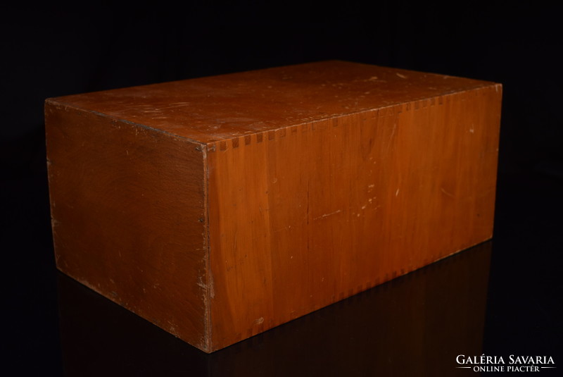 Retro office wooden chest / storage / box / old German Vienna / file holder