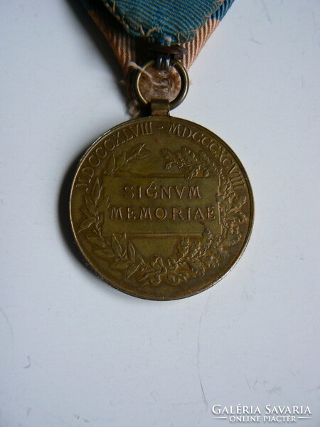 József Ferenc signum memoriae (1848-1898), original gilt bronze award, mismatched ribbon