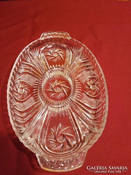 Polished glass serving plate