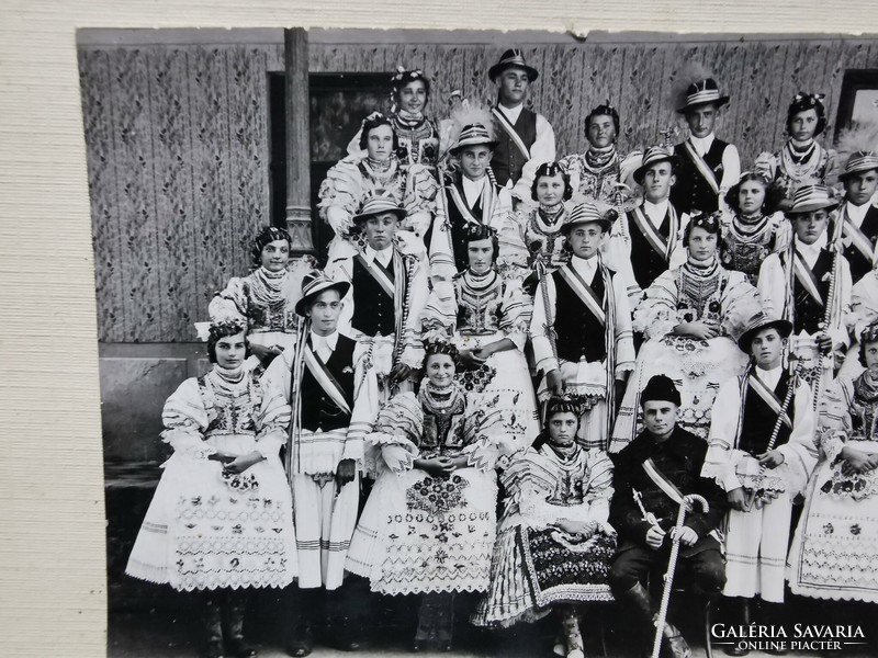 Sióagárd folk costume, girls and boys, large group photo! Borgula Szekszárd.