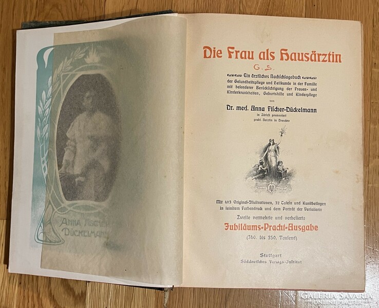 Die Frau als Hausärztin - német antik orvosi könyv (Dr. Med. Anna Fisher-Dückelmann)