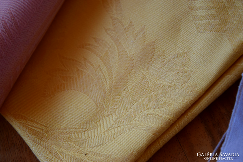 Uninitiated old art deco damask napkin wipe carnation pattern 3 pcs 39 x 54