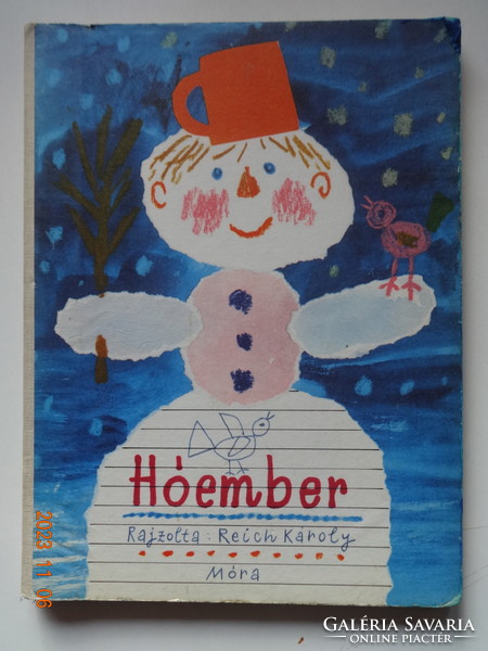 Snowman - hard flat old picture book with drawings by Charles Reich (1981)