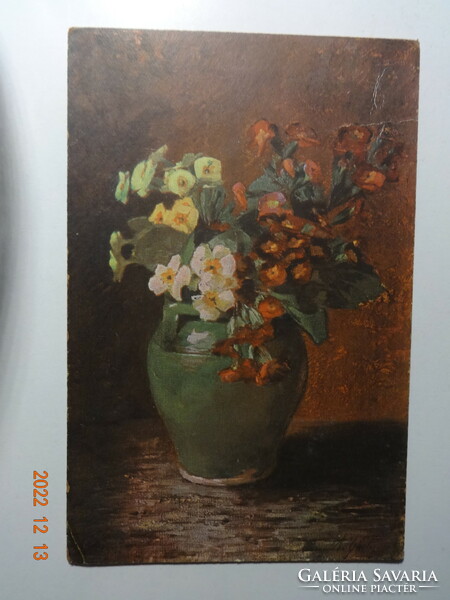 Old floral greeting card