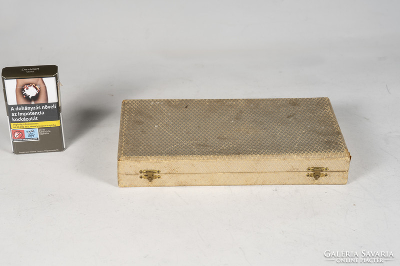 Ezüst keresztelő/ egyszemélyes evőeszköz készlet régi dobozban (KK13)